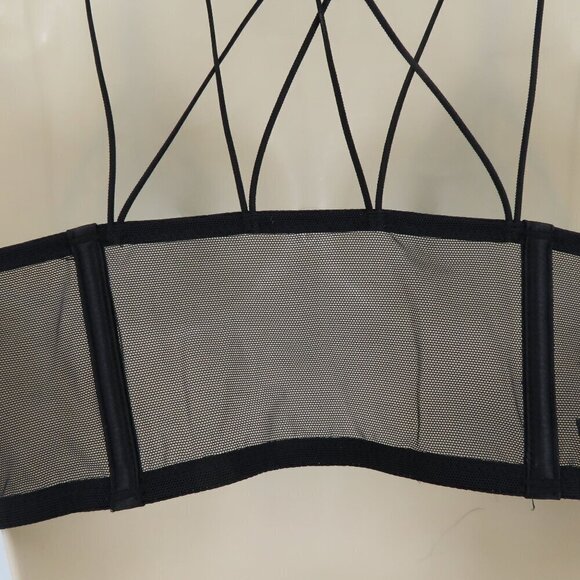 Victorias Secret Small Bralette Black Embroidered Mesh Boning Front Close NEW - Picture 6 of 15